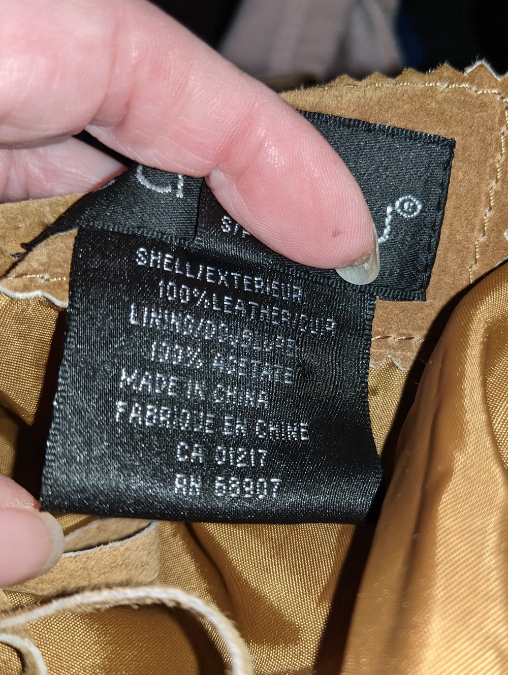 le chateau Tan Suede Fringe Trench Coat - Picture 6 of 7